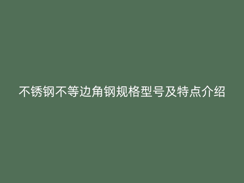 不銹鋼不等邊角鋼規(guī)格型號(hào)及特點(diǎn)介紹