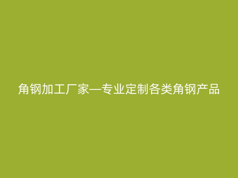 角鋼加工廠家—專業(yè)定制各類角鋼產(chǎn)品