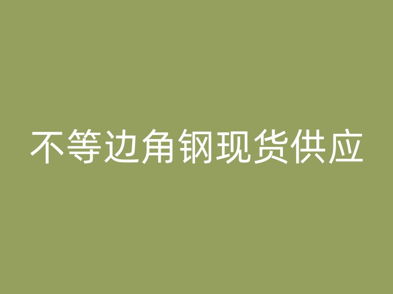 不等邊角鋼現(xiàn)貨供應