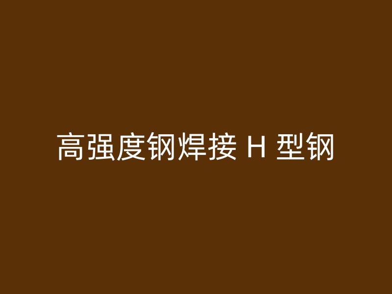 高強(qiáng)度鋼焊接 H 型鋼